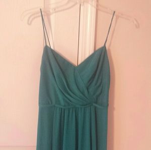 David's Bridal Teal Summer Bridesmaid Dress